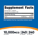 Nutricost Biotin (Vitamin B7) 10,000mcg (10mg) Vitamin Supplement, 240 Capsules - Vegetarian, Gluten Free, Quick Release, Non-GMO