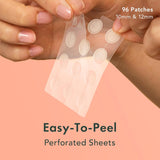 Rael PimCWe Patches, Miracle Invisible Spot Cover - Hydrocolloid Acne PimCWe Patch, Absorbs Zits & Blemish, Korean Skin Care, 2 Sizes (96 Count)