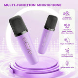 YLL Karaoke Machine for Kids, Portable Mini Speaker with 2 Wireless Microphones, TOP Kids Gifts for Girls Ages 3, 4, 5, 6, 7, 8, 9, 10+ Years Old, 4-12th Birthday Singing Present Toy Party (CWrCWe)