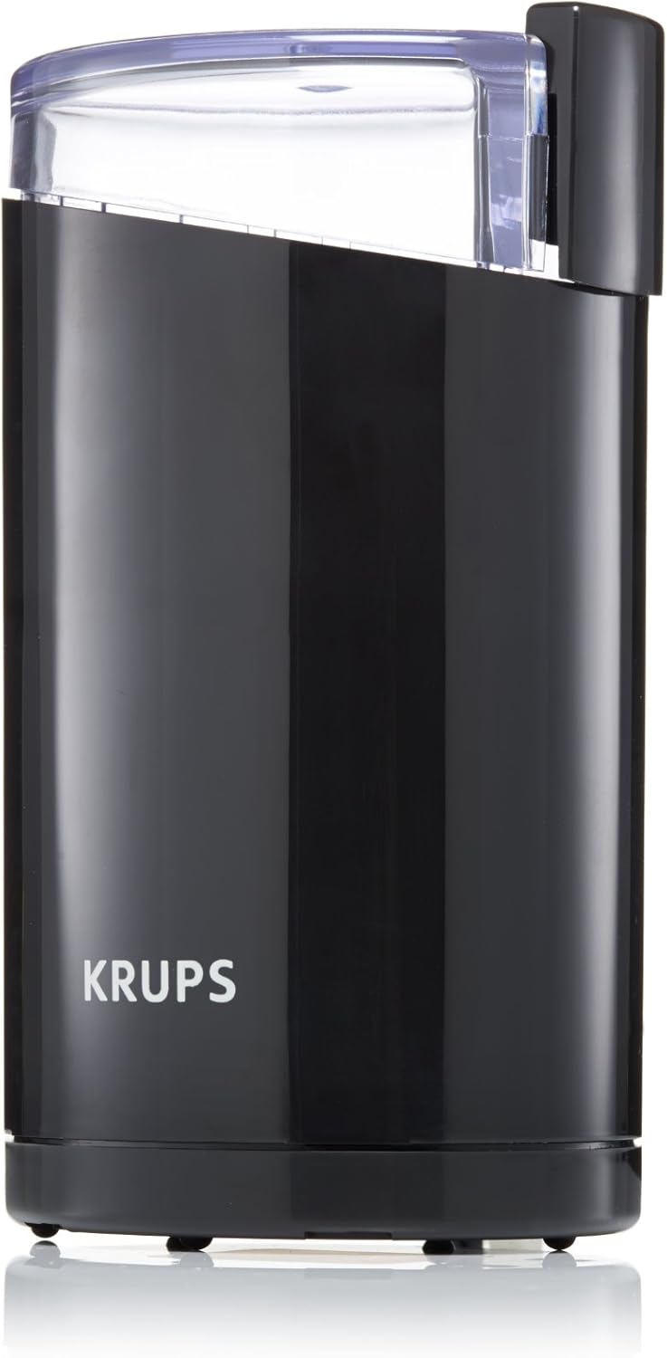 KRUPS Precision Electric Coffee Grinders: 3 oz Capacity, 200W Motor, Stainless Steel Blades for Uniform Grinding of Coffee Beans, Herbs, Nuts, and Spice Grinder (Black)