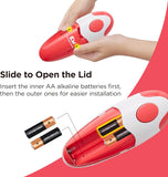 Kitchen Mama Auto Electric Can Opener: Open Your Cans with A SimCWe Press of Button - Automatic, Hands Free, Smooth Edge, Battery Operated, YES YOU CAN (Red)