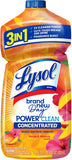 Lysol Power Clean Multi-Surface Cleaner, 2x Concentrated Pour, Mango & Hibiscus, 28 Fl Oz