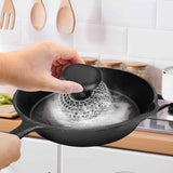 Purgreat Cast Iron Scrubber for Cast Iron Pan Skillet Cleaner - Dish Scouring Pad Dishwasher Safe Cleaning Kit, Black