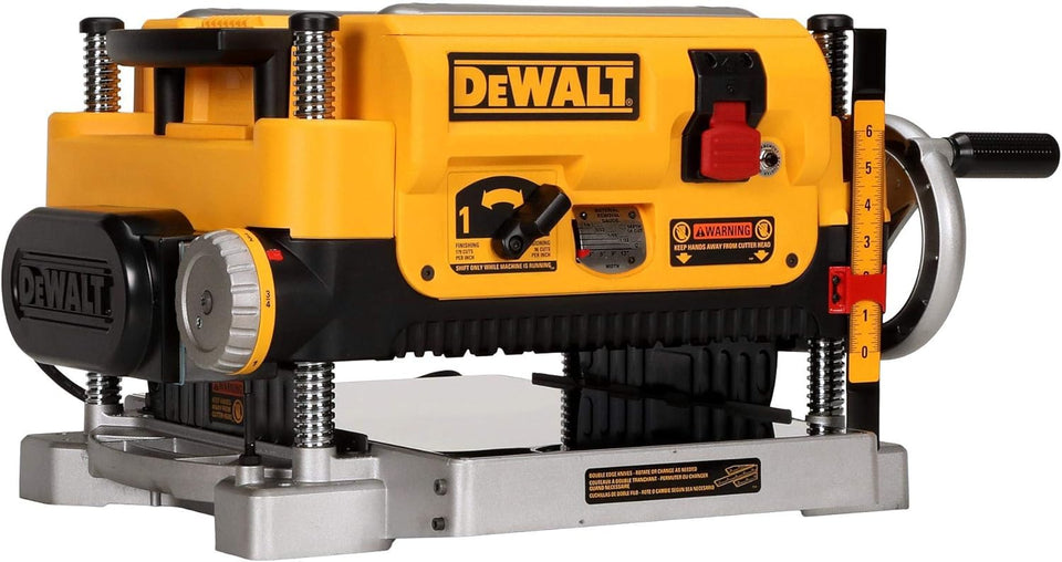 DEWALT Thickness Planer, 13-inch Wood Planer, Three Knife Two Speed, 15 Amp, 20,000 RPM Motor (DW735X)