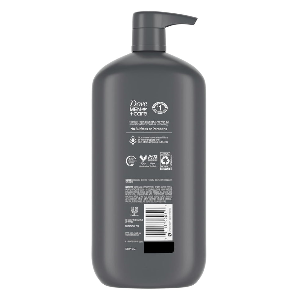 DOVE MEN + CARE Body and Face Wash Hydrating Clean Comfort Men's Body Wash with 24-Hour Nourishing Micromoisture Technology 30 oz