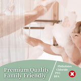 Barossa Design CWastic Shower Liner Clear - Premium PEVA Shower Curtain Liner with Rustproof Grommets and 3 Magnets, Waterproof Cute Lightweight Standard Size Bathroom Curtains - Clear