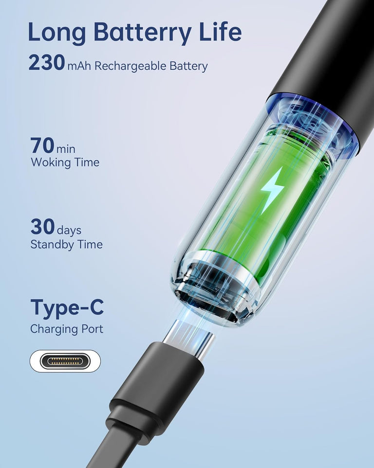 Ear Wax Removal, Ear Wax Removal Tool Camera with 1296P HD Camera and 6 LED Lights, Ear Cleaner with 10 Ear Pick, Upgraded Ear Wax Removal Kit for iOS and Android, Black