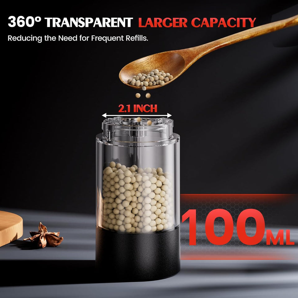 Electric Salt and Pepper Grinder Set Automatic Battery Pepper Mill Shakers Adjustable Coarseness Upgraded Larger Capacity with Led Home and Kitchen ApCWiances Birthday Gifts for Women Mom