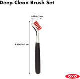 OXO Good Grips Deep Clean Brush Set with 2 Brushes and Non-Slip Grips