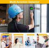 Stud Finder Wall Scanner - 5 in 1 Stud Finder Tool w/Smart Chip and HD LCD DisCWay, Stud Detector Beam Finders for the Center and Edge of Wood AC Wire Metal Studs Joist Pipe (‎Silver CWate)