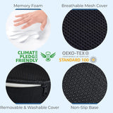 5 STARS UNITED Donut Pillow Hemorrhoid Tailbone Cushion – Large Cushion for Pain Relief – Coccyx, Prostate, Sciatica, Pelvic Floor, Pressure Sores, Pregnancy, Postpartum Recovery, Black