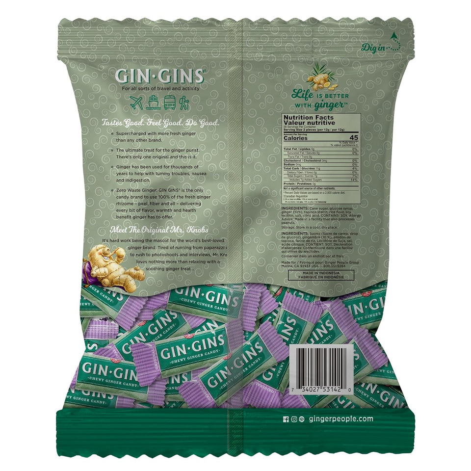 the ginger people gin gins original ginger chews 1 lb bag individually wrapped