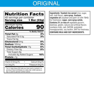 Rice Krispies Treats Crispy Marshmallow Squares, Kids Snacks, Snack Bars, Original, 31.2oz Box (40 Bars)