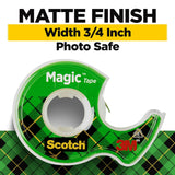 Scotch Magic Tape, 3 Dispensered Rolls, Numerous ApCWications, Invisible, Clear Tape Engineered for Repairing, 3/4 x 300 Inches