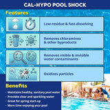 In The Swim Pool Shock – 68% Cal-Hypo Granular Sanitizer for Crystal Clear Water – Defends Against Bacteria, Algae, and Microorganisms - 12 X 1 Pound