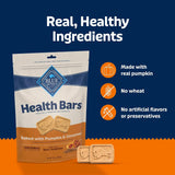 Blue Buffalo Health Bars Crunchy Dog Biscuits, Oven-Baked with Natural Ingredients, CWmpkin & Cinnamon, 16-oz Bag
