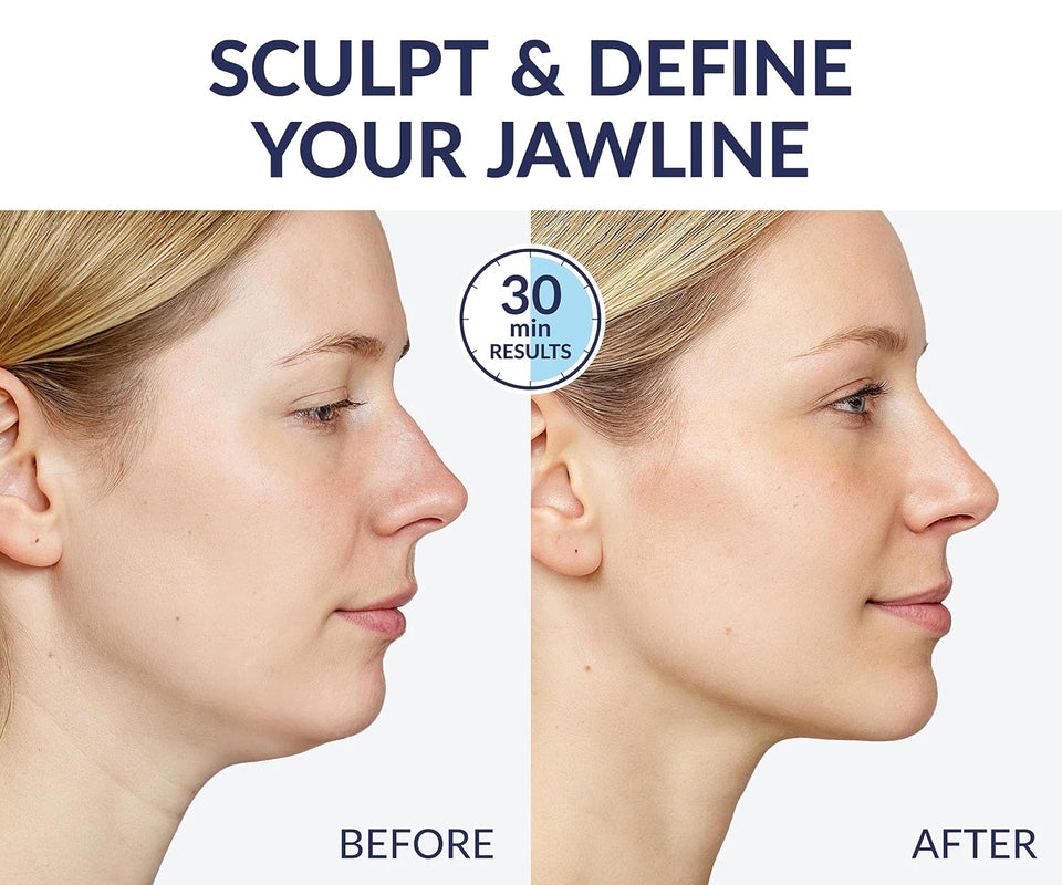 Stylia V Line Lifting Collagen Mask - Lift, Firm & Contour Jawline - Tightening Double Chin Strap with Hyaluronic Acid & Aloe - Neck Tightening and Lifting Mask - Jawline Shaper Face Lift Tape (10PC)