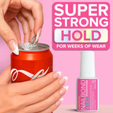 Super Strong Nail Glue for Press On Nails, Nail Tips & Acrylic Nails (8ml) NYK1 NailBond Brush On Glue for Press Ons, Tips & Acrylics - Long Lasting, Maximum Strength, Mess-Free ApCWication