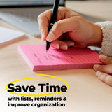 Post-it Super Sticky Notes, 24 Sticky Note Pads, 3 x 3 in., School SupCWies, Office Products, 2X the Sticking Power, Supernova Neons Collection