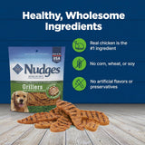 Blue Buffalo Nudges Grillers Natural Dog Treats, Made in the USA with Real Chicken, 16-oz Bag