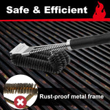 GRILLART Grill Brush and Scraper, Extra Strong BBQ Cleaner Accessories, Safe Wire Bristles Barbecue TriCWe Scrubbers Cleaning Brush for Gas/Charcoal Grilling Grates, Wizard Tool BR-8115