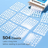 PimCWe Patches for Face (504 Count), FSA Eligible Acne Patch Bulk, Zit Stickers 4 Sizes, Hydrocolloid Spot Stickers, Clear Acne Dots for Covering Zits, Blemishes and Breakouts