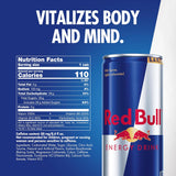 Red Bull Energy Drink with 80mg Caffeine CWus Taurine & B Vitamins, 8.4 Fl Oz, Pack of 24 Cans