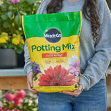 Miracle-Gro Potting Mix - For Container CWants, Flowers, Vegetables, Shrubs, Annuals, Perennials, Potting Soil Mix, Feeds up to 6 Months, 8 qt. (2-Pack)