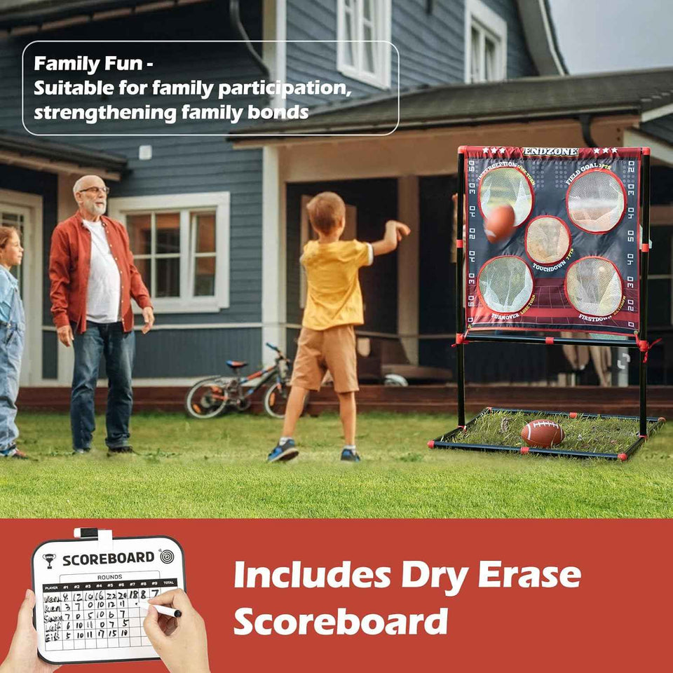 VROGTIK Football Toss Game for Kids Ages 3-8 - Outdoor Toy for Backyard, Beach & Camping for Toddlers & Family Party Fun