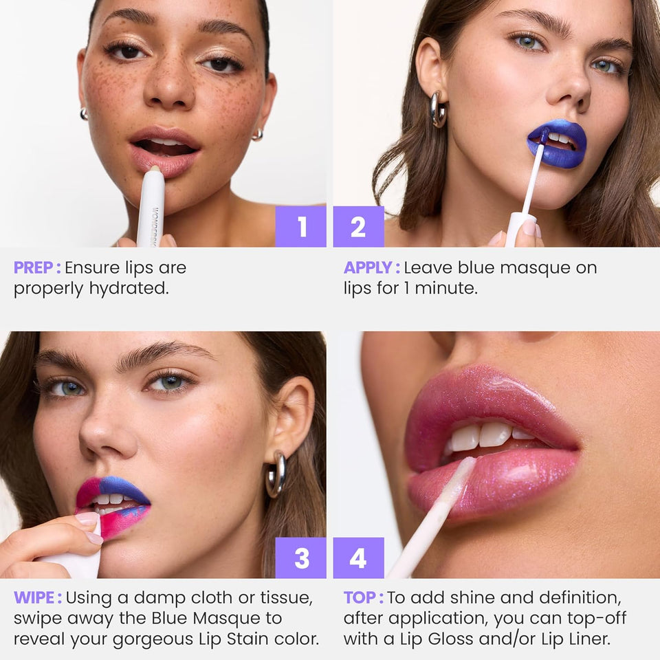 Wonderskin Wonder Blading Peel and Reveal Lip Liner Stain Masque – Long-Lasting Waterproof Tint, Transfer-Proof Matte Finish, Peel Off Makeup (Romance Stain & Go)