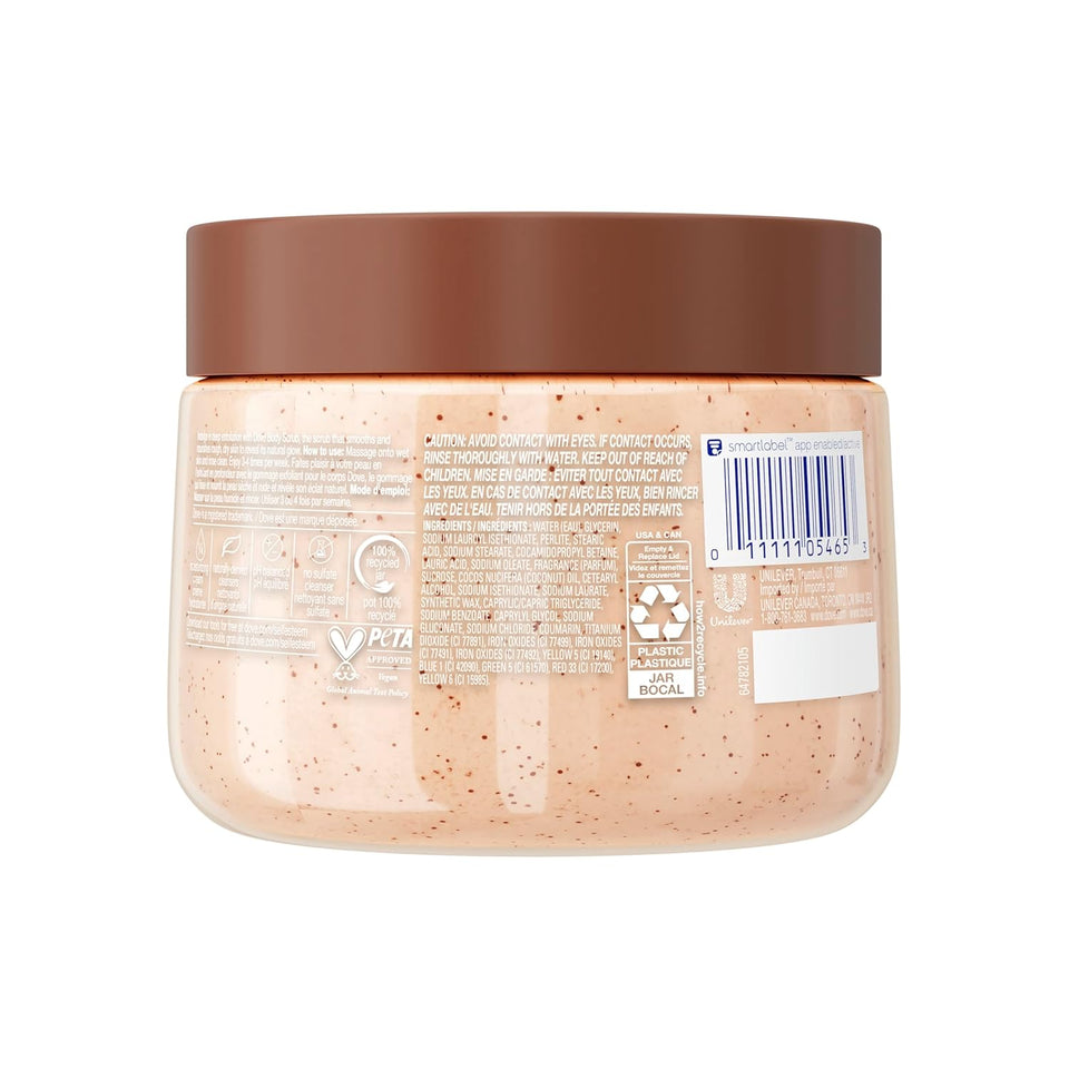 Dove Brown Sugar and Coconut Butter Body Scrub Exfoliates and DeeCWy Nourishes for Smooth, Radiant Skin 15 oz