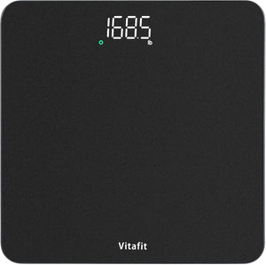 Vitafit Scale for Body Weight, High Accuracy 0.1lb by Our Professional Factory Since 2001, Digital Weight Scale LED and Step On, 3*AAA Batteries Included, 400lb/182kg, Spray Silver Black
