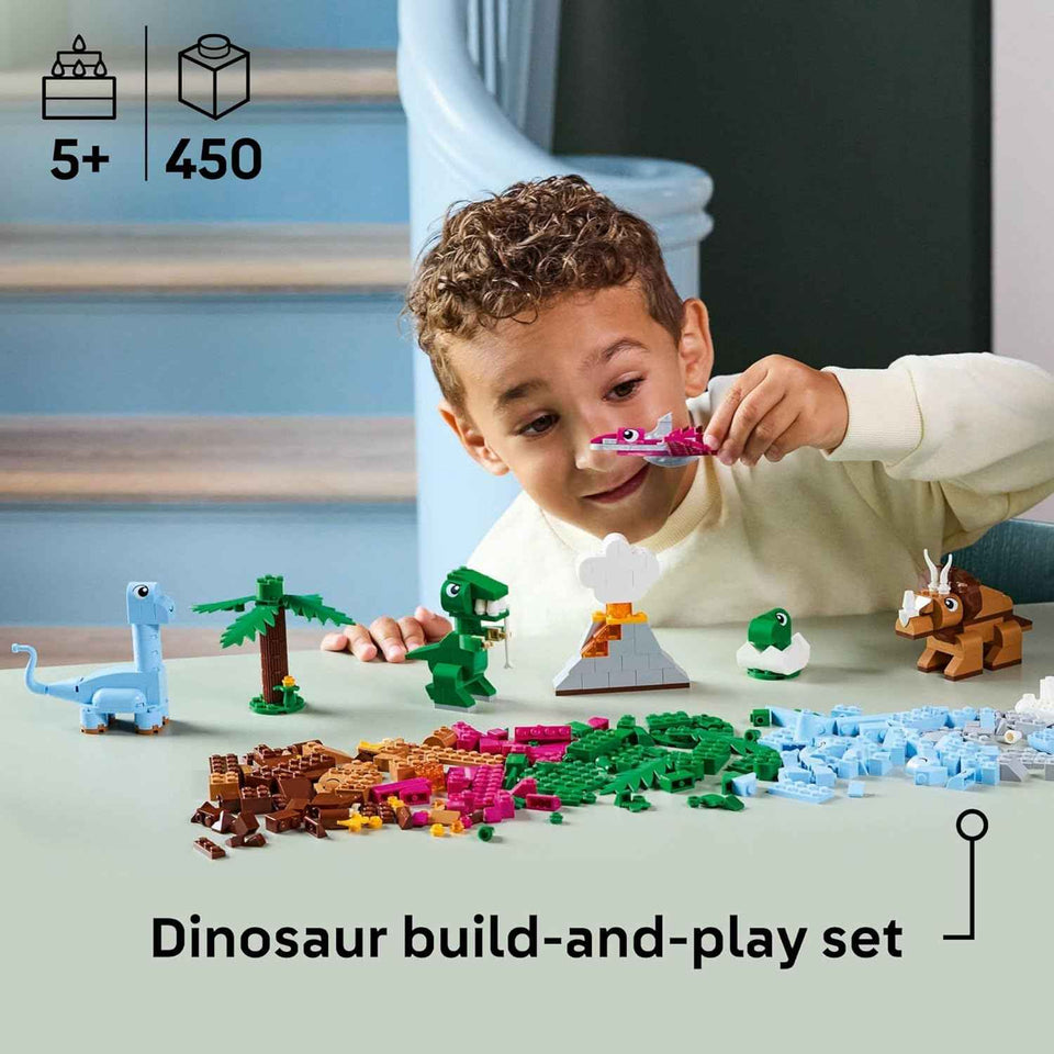 lego classic creative dinosaurs toy building blocks for kids boys and girls ages 5 plus