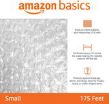 Amazon Basics Bubble Wrap for Moving, Packing, Shipping and Storage, Perforated Protective Cushioning for Fragile Items, 12-inch x 175-ft Long Roll, Small 3/16", Clear