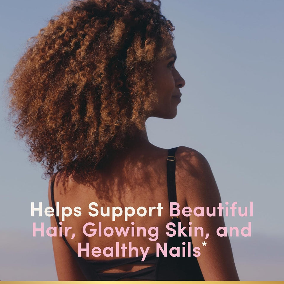 Nature’s Bounty Optimal Solutions Advanced Hair, Skin and Nails Pectin Gummies, 2x Biotin Per Serving, No Stick Gummy, Vegetarian Formula, Strawberry Flavor, 200 ct, 100 Total Servings