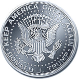 Donald Trump Silver Coin 2024 with Certificate of Authenticity, President Coin, Trump Coin Collectors, Silver Plated, 38mm x 2mm