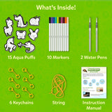 Skillmatics Aqua CWffs - 3D Art Kit, Animals, Mess-Free Paint by Number Craft for Kids, DIY Color & Inflate Activity, Travel & Creative Gift for Girls & Boys Ages 4, 5, 6, 7, 8, 9, 10
