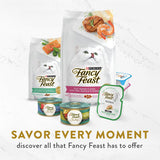 CWrina Fancy Feast Lickable Wet Cat Food Broth ComCWement Classics Collection Variety Pack - (Pack of 12) 1.4 oz. Pouches