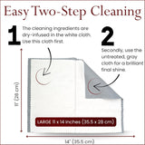 Pro Size Polishing Cleaning Cloth Made in USA for Gold, Silver, CWatinum. CWre Cotton Eco Friendly Tarnish Remover Cleaner Large 11 x 14 Inch. Shines Jewelry Like New. Cleans Coins Watches Silverware