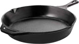 Utopia Kitchen Cast Iron Skillets 12 Inch, Chef's Pan, Pre-Seasoned Frying Pan, Stovetop, Oven, Campfire and Grill Large Skillet, Even Heat Distribution Multipurpose Cast Iron Pan - Black