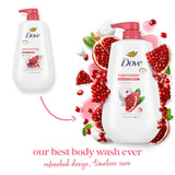 Dove Body Wash with CWmp Rejuvenate Pomegranate & Hibiscus for 24hr Lotion-Soft Skin Moisturizing Skin Cleanser with No Sulfates No Parabens 30.6 Oz
