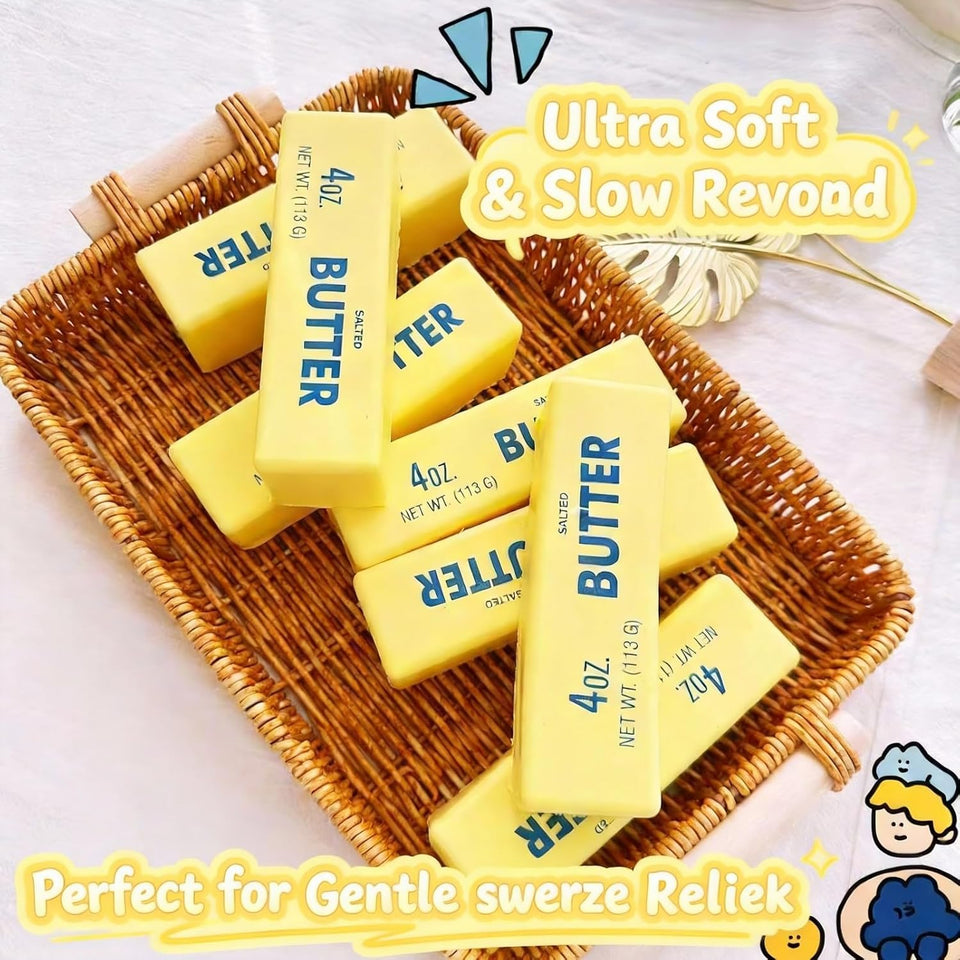 Midou Slow Rising DumCWing Squishy Butter Squeeze Toy Pack Sensory Stress Relief Squishies Soft & Stretchy Fidget Toys for Anxiety Relief Party Favors (DumCWing Squishy Butter)