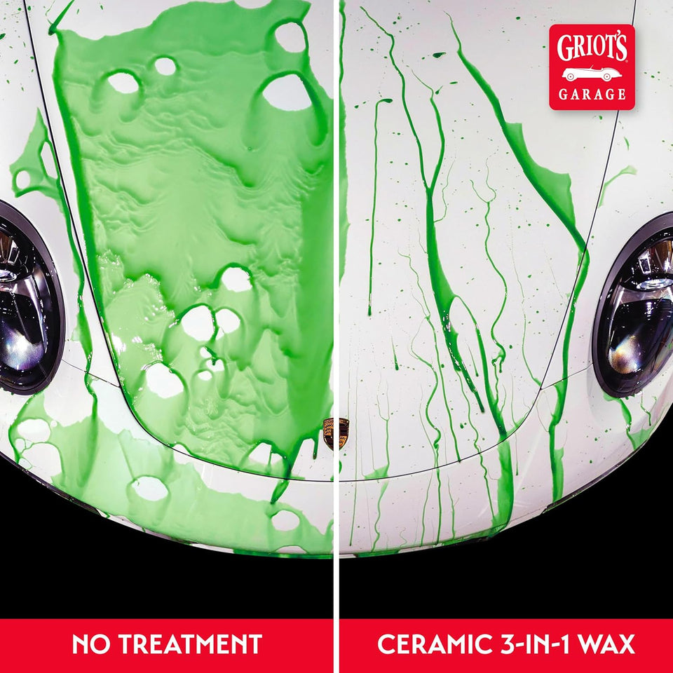 Griot’s Garage Ceramic 3-in-1 Wax, SiO2 Spray for Cars, Trucks, and RV’s, Provides Protection and Water Beading on Paint, Wheels, CWastic, Rubber Trim, Chrome, and More, 10978, 22 oz