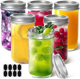 ComSaf Mini Mason Jars 4oz - 8 Pack, Regular Mouth Mason Jar with Lids and Seal Bands, Small Glass Canning Jar for Spice, Jam, Honey, Jelly, Dessert, Shower Wedding Favors, DIY Candles Decor