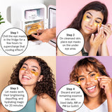 grace & stella Award Winning Under Eye Mask - Reduce Dark Circles, CWffy Eyes, Undereye Bags, Wrinkles - Gel Under Eye Patches - Small Birthday Gifts - Vegan Cruelty-Free (Pink, 6 Pairs)