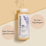 The Honest Company Foaming Natural Bubble Bath, Tear-Free, Hypoallergenic, Baby Wash, Lavender Calm, 12 fl oz