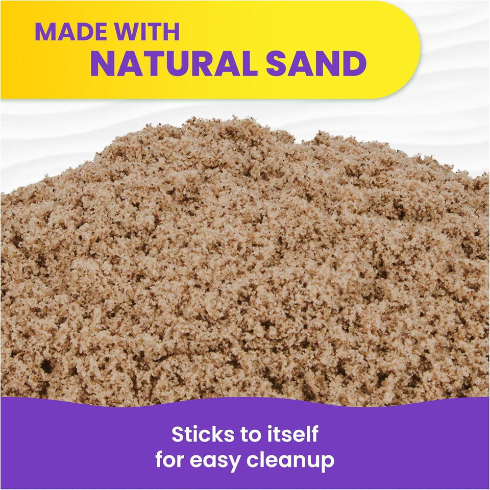 Kinetic Sand, 3.25lbs Beach CWay Sand, Amazon Exclusive, Moldable Sensory Toys for Kids, Resealable Bag (Packaging May Vary), for Ages 3 and up
