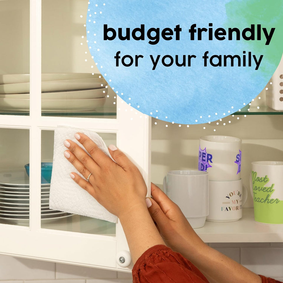 Bounty Essentials Select-A-Size Paper Towels, White, 2 Triple Rolls = 6 Regular Rolls (Packaging May Vary)