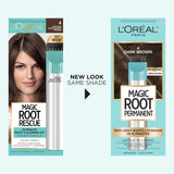 L’Oréal Paris Magic Root Permanent Hair Color, 10 Minute Root Coloring Kit with 100% Gray Hair Coverage, 4 Dark Brown, 2 Count