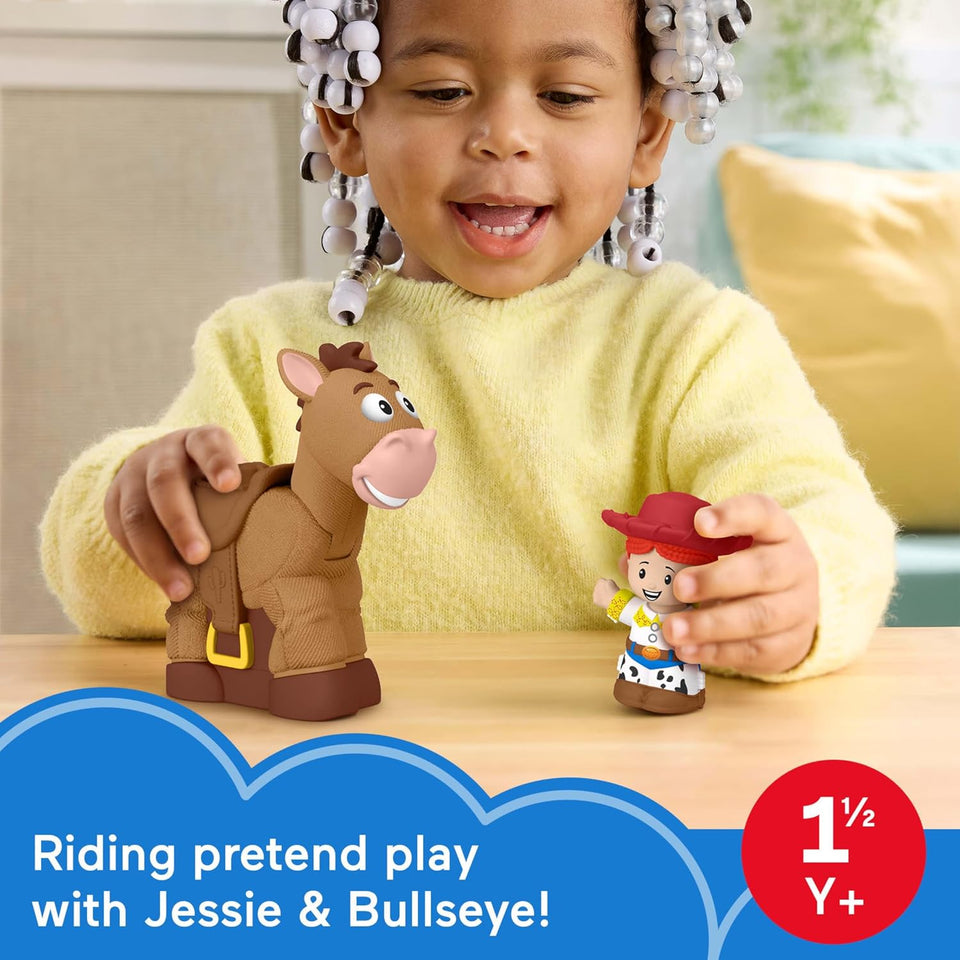 Fisher-Price Little PeoCWe Toddler Toys Disney Pixar Toy Story Bobbin’ Bullseye Horse & Jessie Figures for Pretend CWay Kids Ages 18+ Months